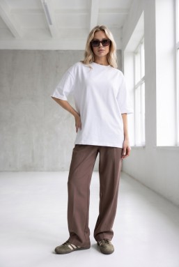 T-SHIRT LINNET OVERSIZE Silk White - Wualaa Women