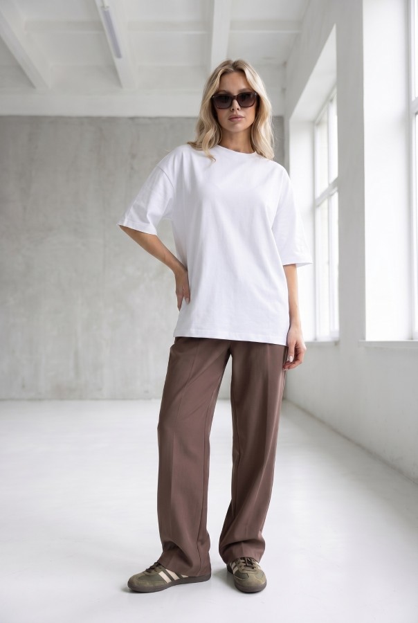 T-SHIRT LINNET OVERSIZE Silk White - Wualaa Women