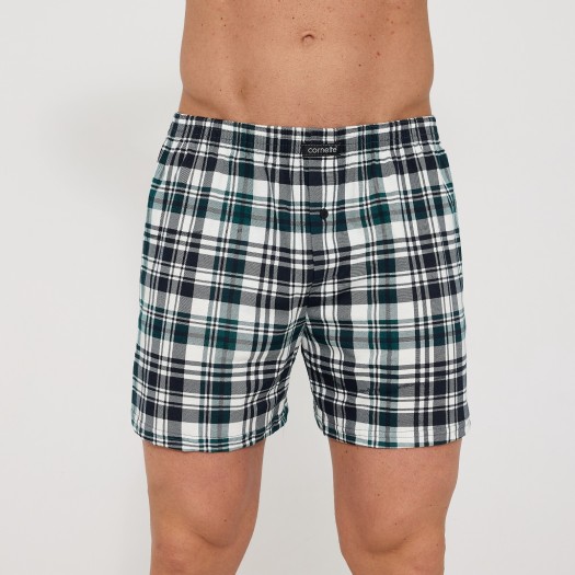 Męskie bokserki Cornette Comfort w kratę, przód