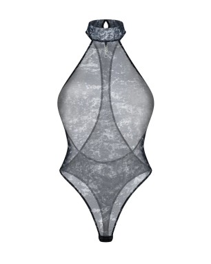 Eleganckie body Obsessive Corrosis z odkrytymi plecami i paskiem