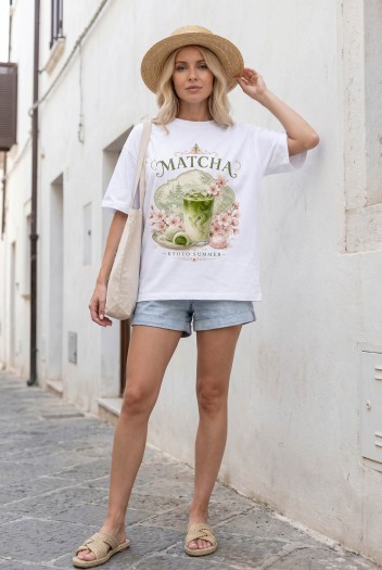 T-shirt Oversize Matcha...