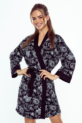 Szlafrok z dzianiny wiskozowej Shanti - Eldar