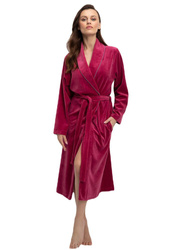 Szlafrok Luna 371 Velour M-XL damski błękitny