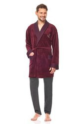 Szlafrok L&L 9101 BJ męski bordowy