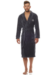 Szlafrok L&L 2114 Marine M-2XL męski grafitowy