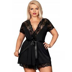 Peniuar Obsessive Peignoir 810-PEI-1 czarny