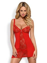 Koszula Obsessive Heartina Chemise czerwony