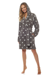 Szlafrok L&L 9135 DS S-2XL damski biały-crystal