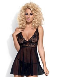 Koszulka Obsessive Idillia Babydoll S-2XL czarny