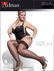 Pończochy Adrian Bella Size++ 15 den XL-3XL bianco/biały