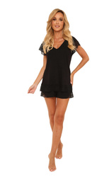 Piżama De Lafense 625 Dagmara kr/r S-2XL różowy