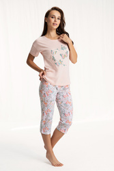 Piżama damska morelowa 608 - Luna