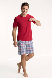 Piżama Luna 724 kr/r M-XXL męska bordowy