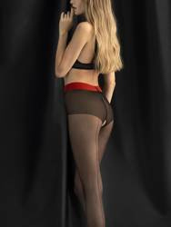 Rajstopy Fiore O 5035 Firelight 20 den black-red