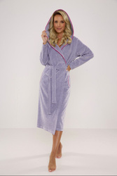 Długi szlafrok damski z weluru Lydie - De Lafense