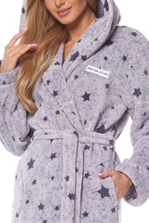 Szlafrok L&L 9135 DS S-2XL damski biały-crystal