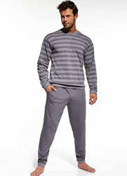 Piżama Cornette 117/160 Loose 9 dł/r męska grafitowy