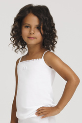 Koszulka Gucio 1151 ramiączko 98-158 dziewczęca biały