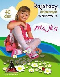 Rajstopy Inez Majka wzorowane 40 den biały