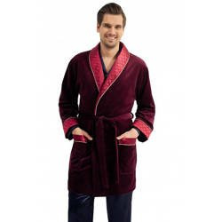 Szlafrok Luna 425 L-2XL męski bordowy
