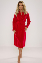 Długi szlafrok damski z weluru Lydie - De Lafense