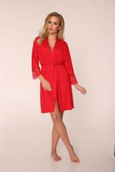 Szlafrok De Lafense 342 Fanny S-2XL damski pudrowa mocca