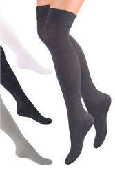 Zakolanówki Steven art.076 biały