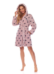 Szlafrok L&L 9135 DS S-2XL damski biały-crystal