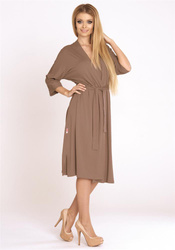 Szlafrok De Lafense 940, 942 Visa M-2XL damski burgund