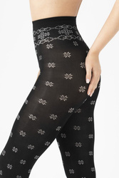 Rajstopy damskie z motywem swiątecznym Fiore G 6077 Snowflake 40 den