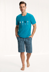 Piżama Luna 718 kr/r M-2XL męska turkusowy