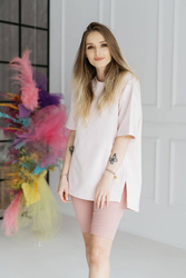 Kolarki damskie z prążka Dolly/Blush - Dolce Sonno